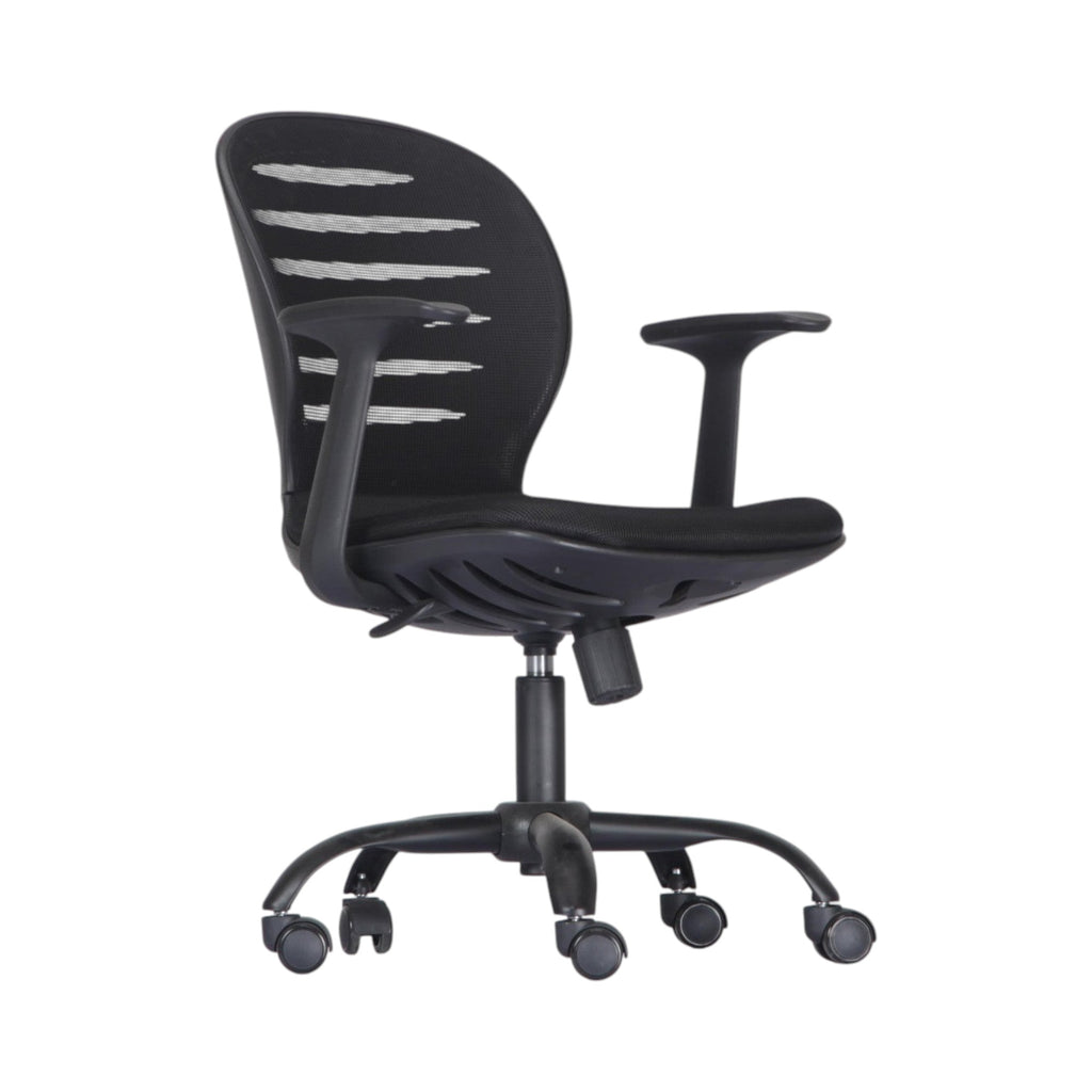 Xiaoyaozuo office chair black ergonomic mesh back chair with adjustable armrests and casters