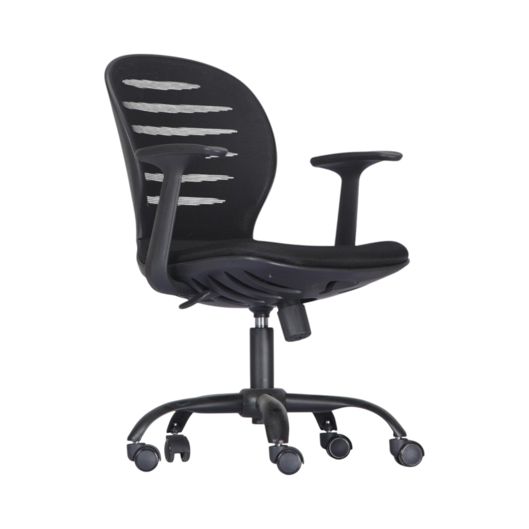 Xiaoyaozuo office chair black ergonomic mesh back chair with adjustable armrests and casters