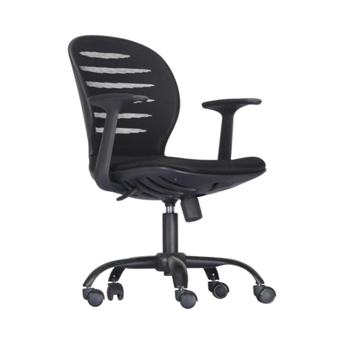 Xiaoyaozuo office chair black ergonomic mesh back chair with adjustable armrests and casters