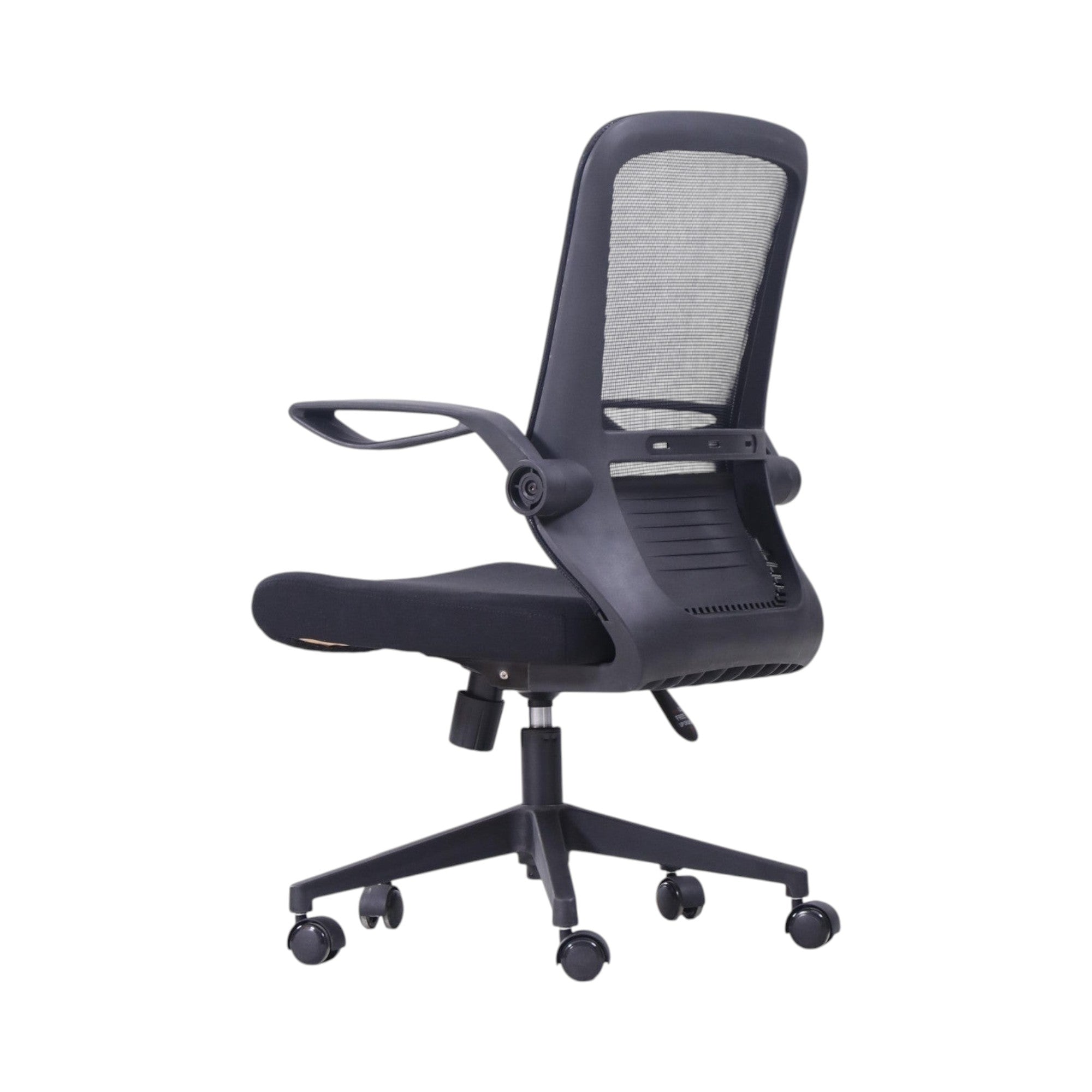 Xiaoyaozuo office chair black ergonomic mesh back with adjustable armrests and seat height on rolling casters