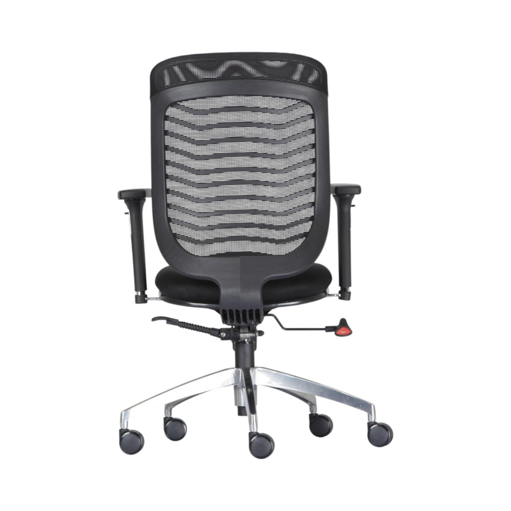 Xiaoyaozuo office chair black ergonomic mesh back office chair with adjustable armrests and silver base with casters