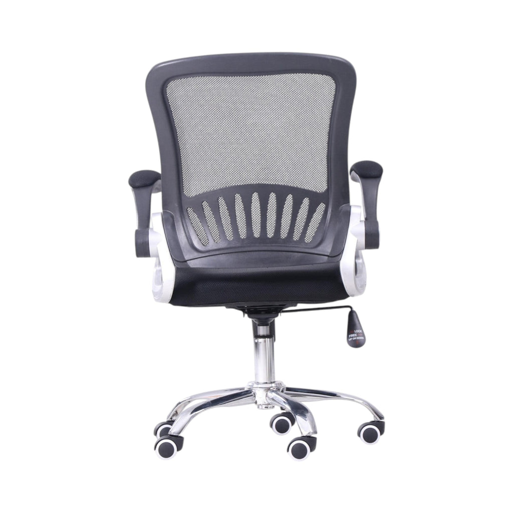 Xiaoyaozuo office chair black ergonomic mesh back office chair with padded seat and adjustable height.