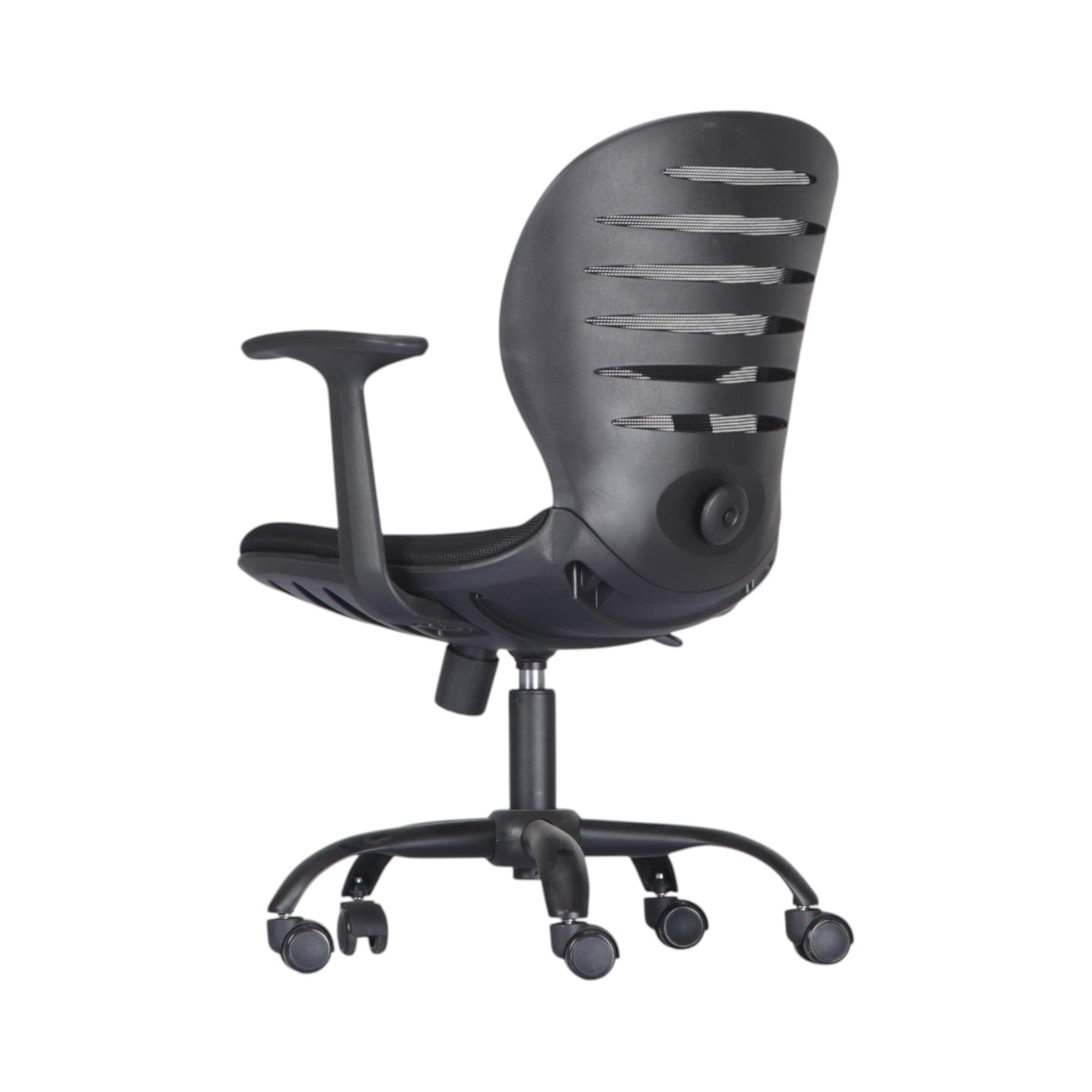 Xiaoyaozuo office chair black ergonomic mesh back office chair with adjustable armrests and casters.