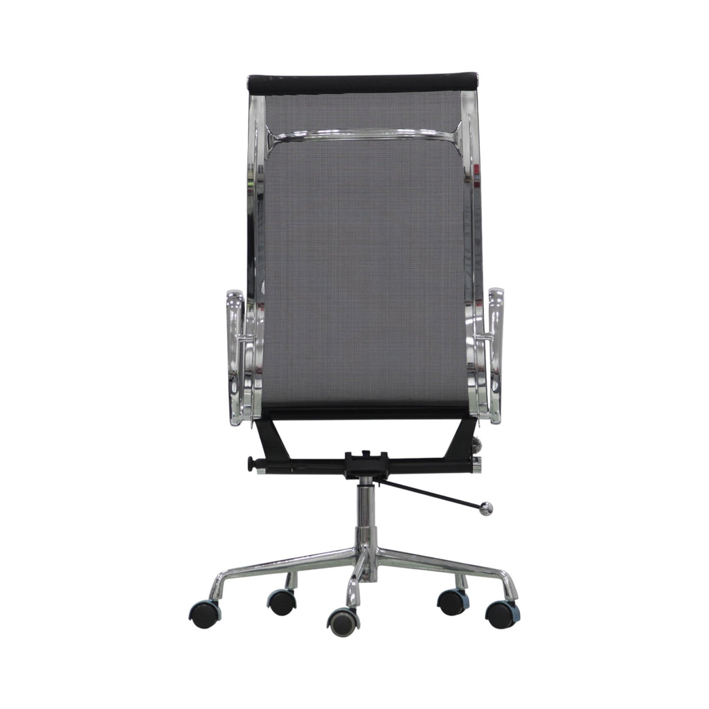 Xiaoyaozuo office chair: Modern black mesh high-back ergonomic office chair with polished chrome frame and casters.