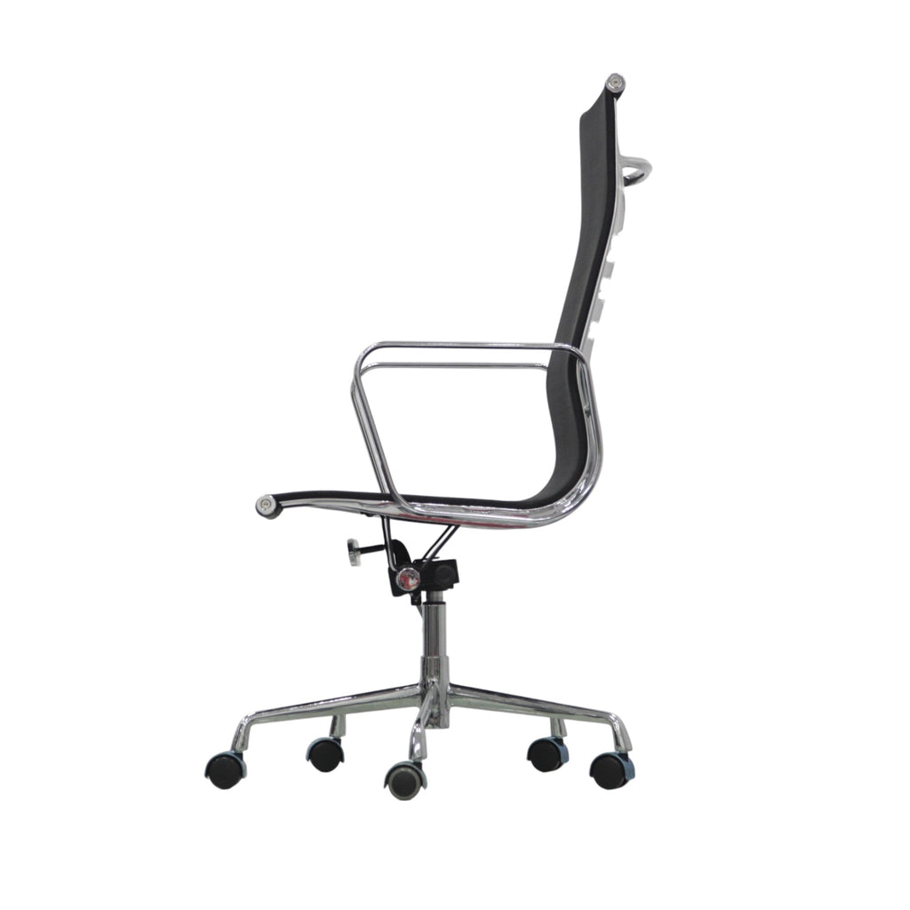 Xiaoyaozuo office chair modern black mesh high-back ergonomic chair with polished chrome frame and casters