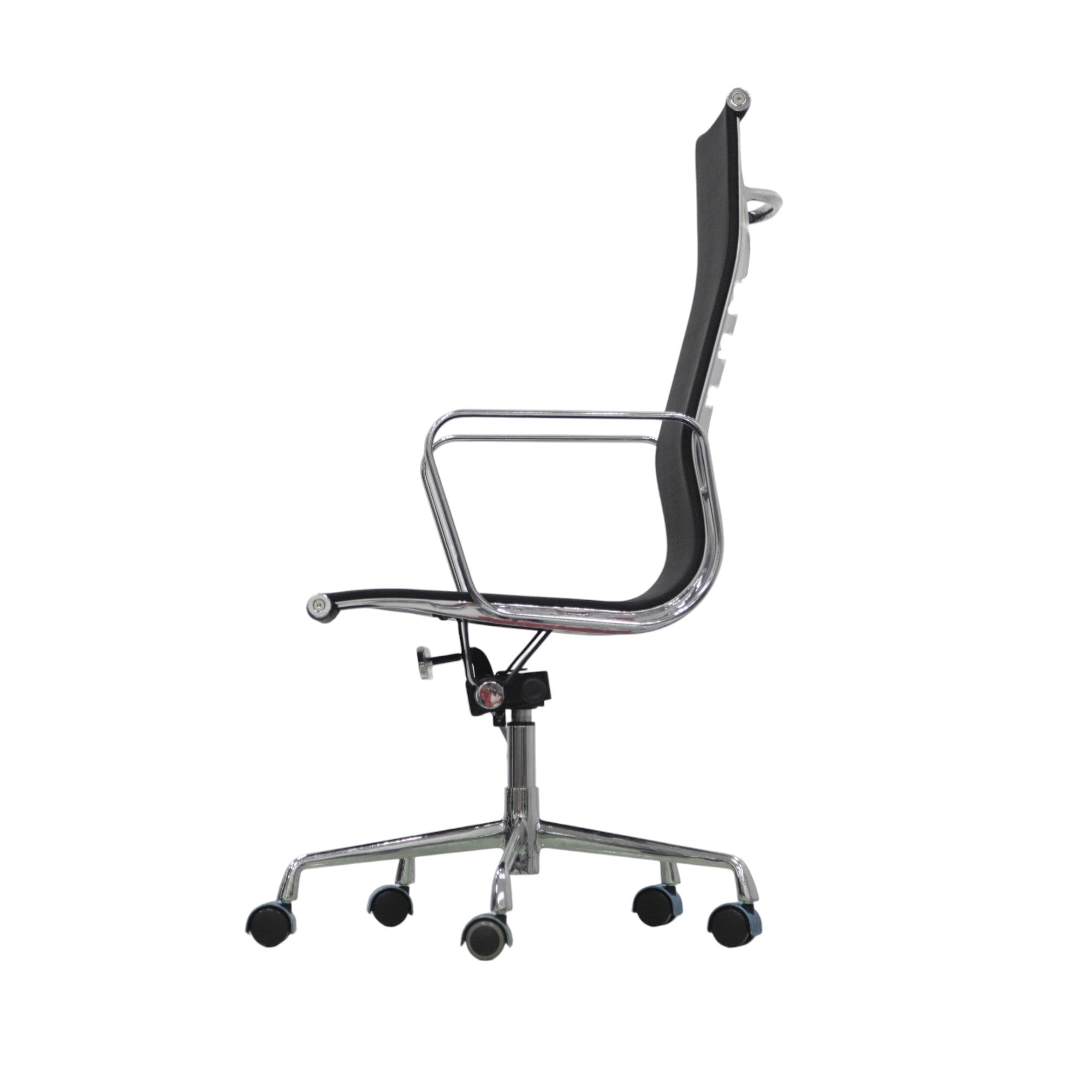 Xiaoyaozuo office chair modern black mesh high-back ergonomic chair with polished chrome frame and casters