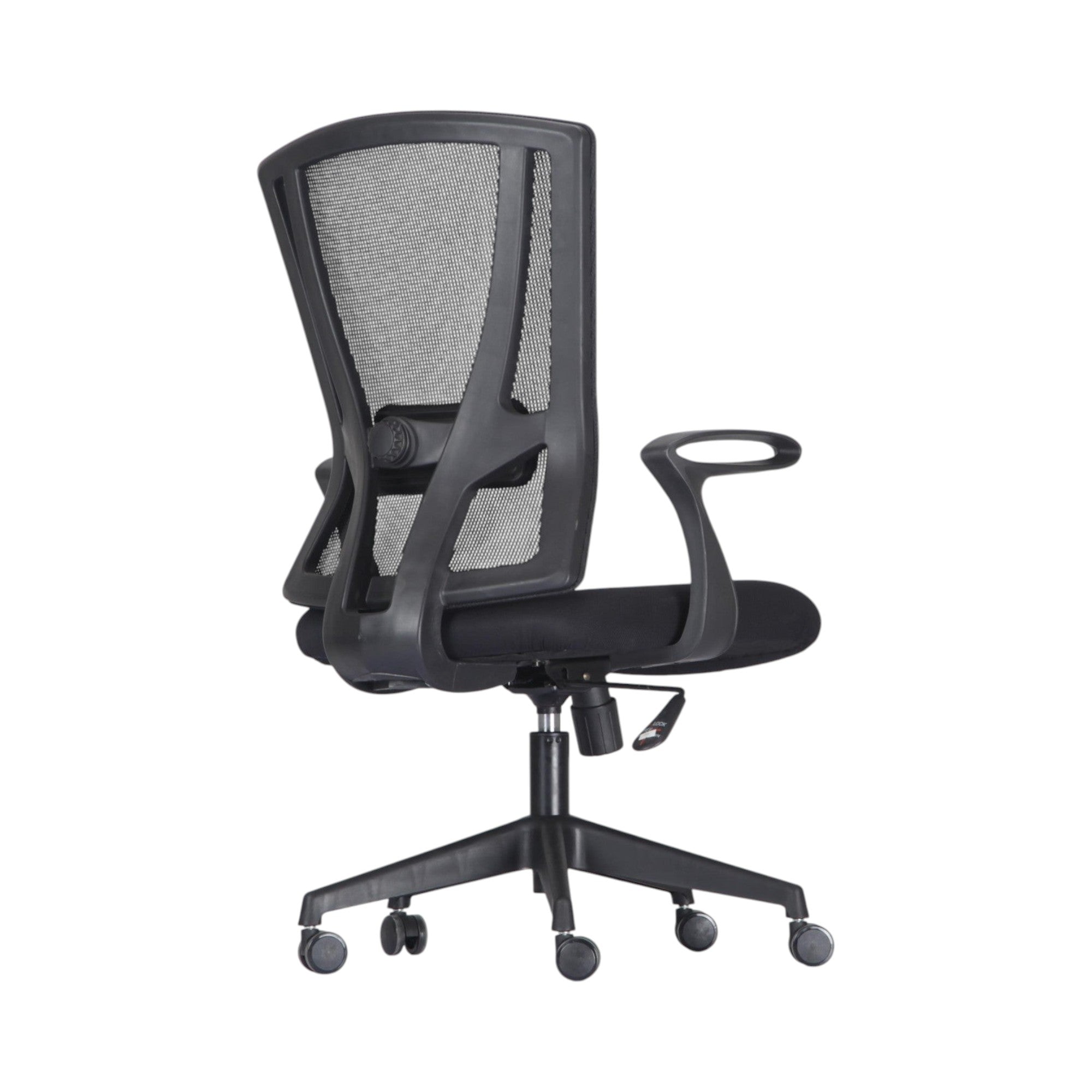 Xiaoyaozuo office chair black ergonomic mesh back office chair with padded seat and adjustable armrests.