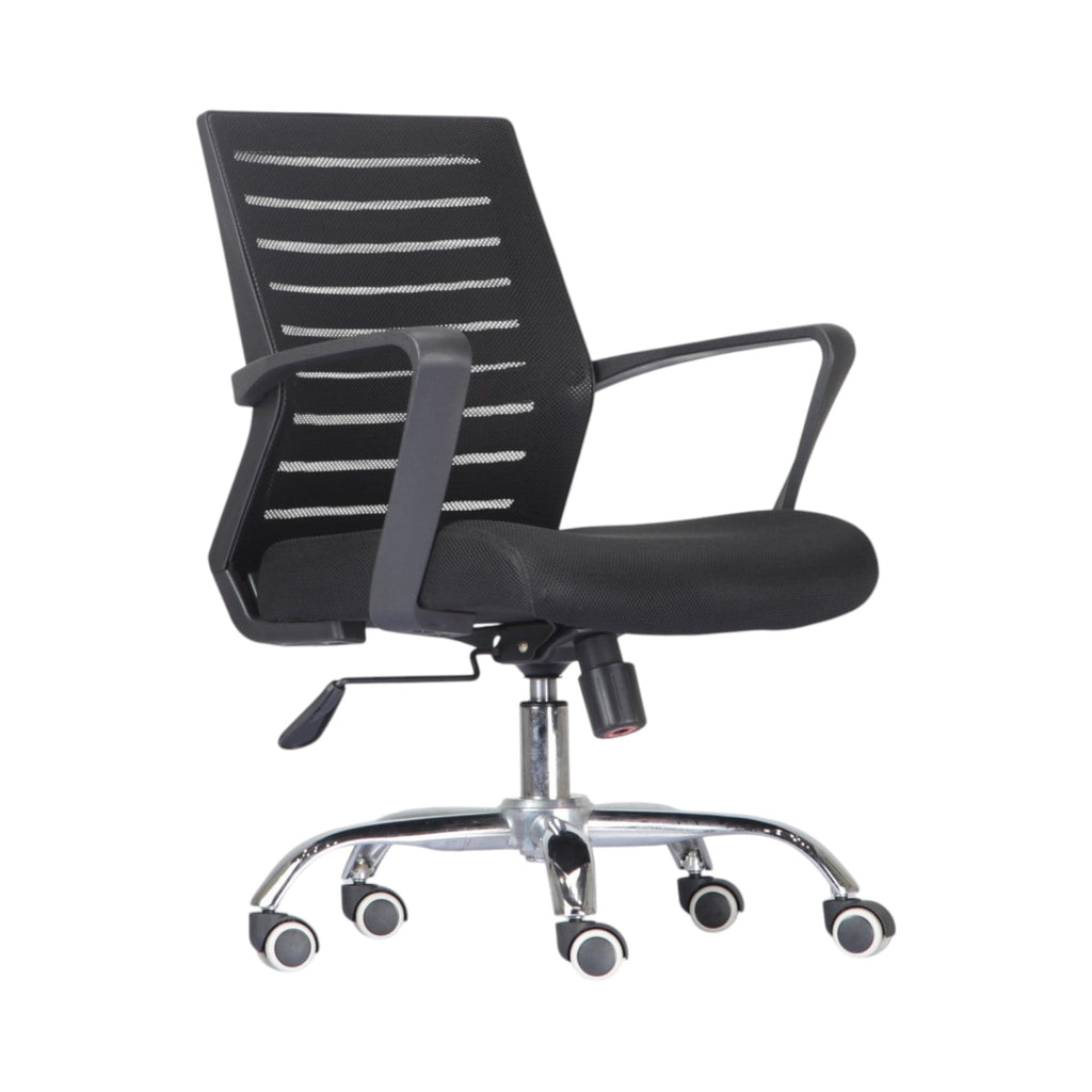 Xiaoyaozuo office chair black ergonomic mesh back computer chair with padded seat and casters