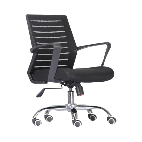 Xiaoyaozuo office chair black ergonomic mesh back computer chair with padded seat and casters
