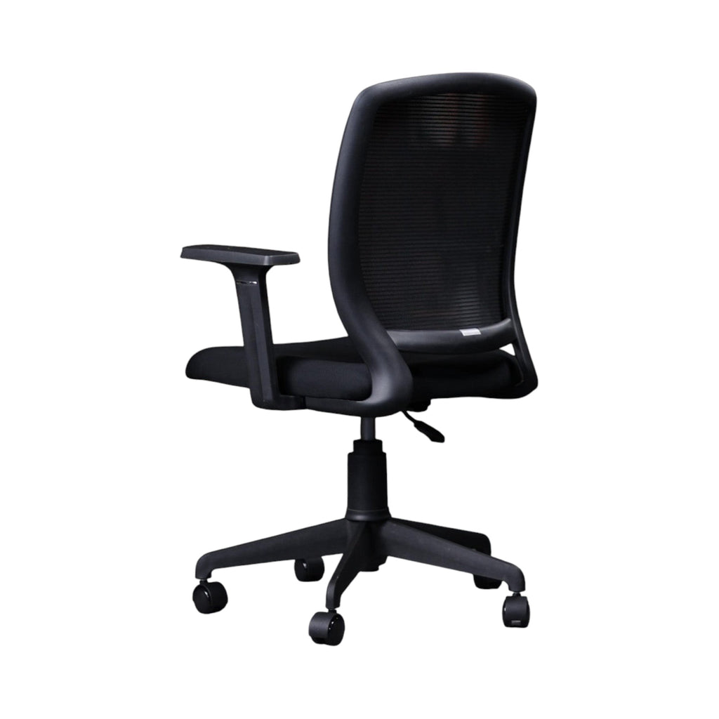 Xiaoyaozuo office chair black ergonomic mesh back and padded seat with adjustable height and casters