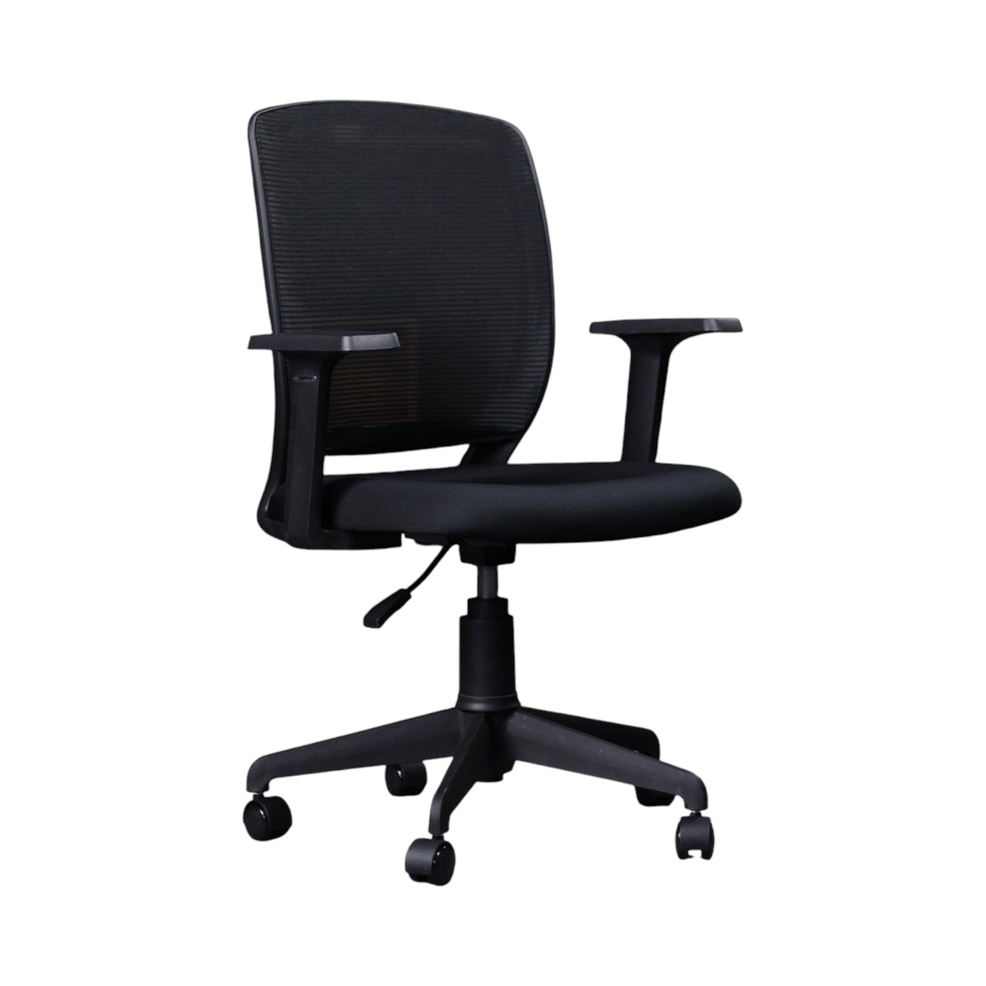 Xiaoyaozuo office chair black ergonomic mesh back and padded seat with adjustable height and casters