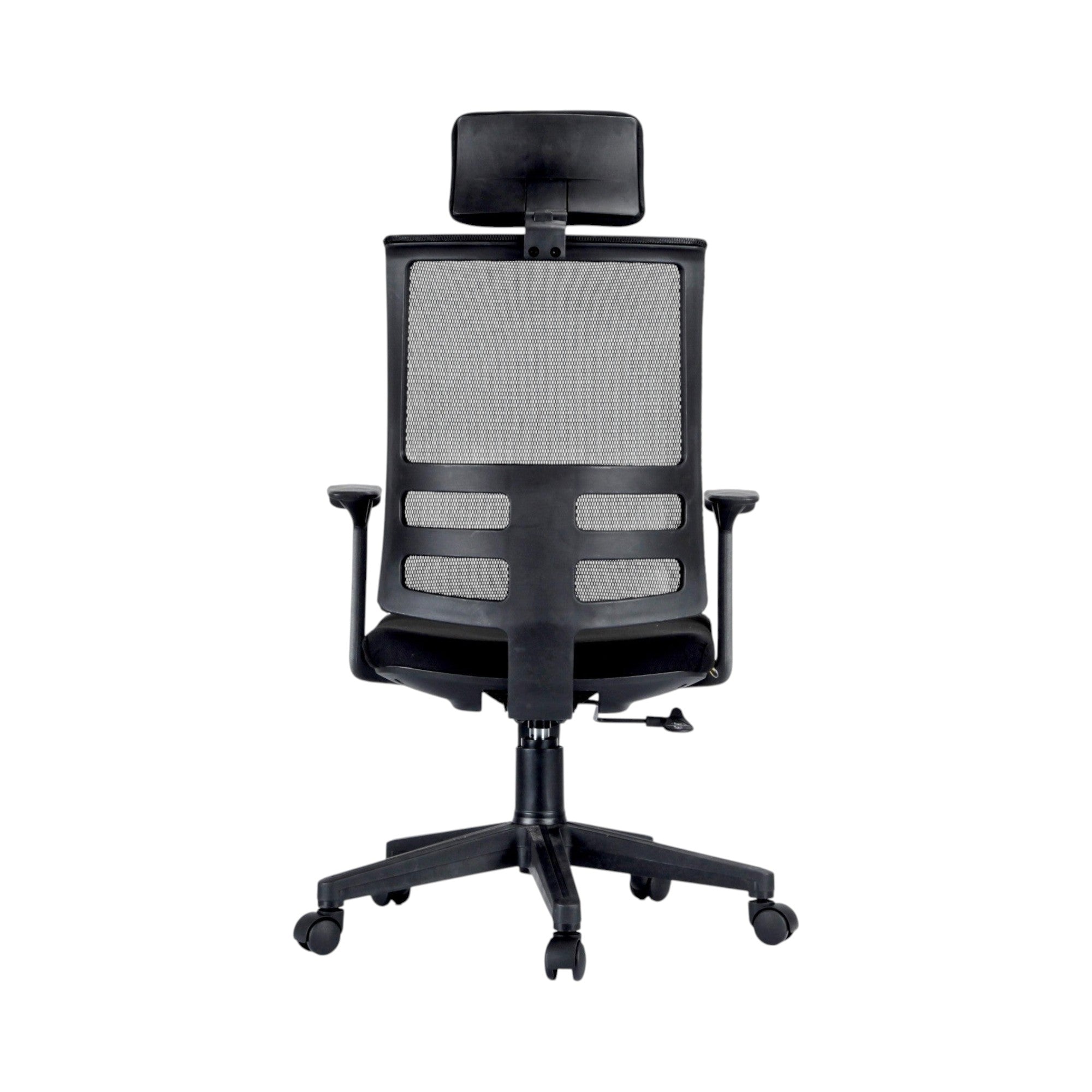 Xiaoyaozuo office chair black ergonomic mesh office chair with adjustable headrest and padded seat on casters.