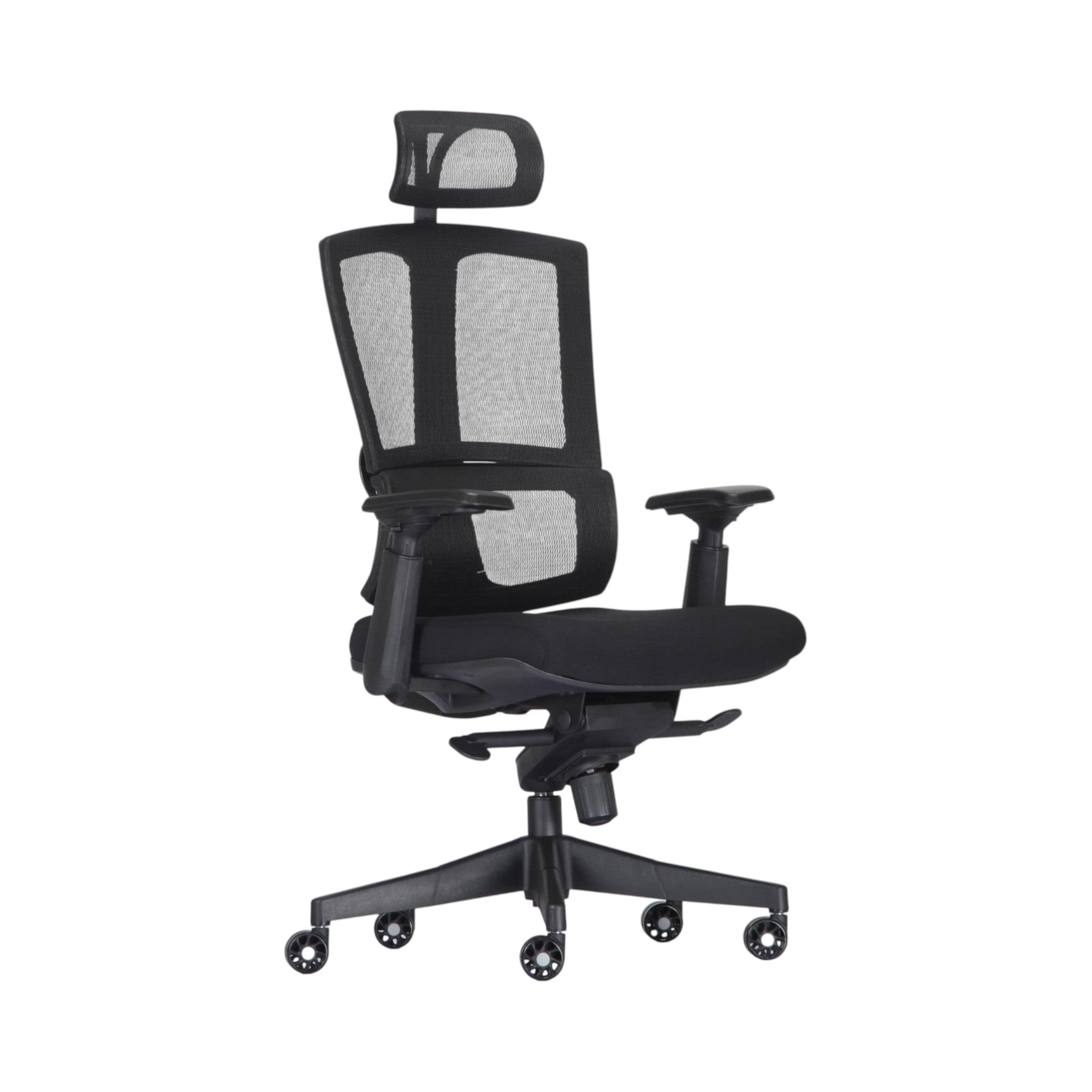 Xiaoyaozuo office chair black ergonomic mesh office chair with adjustable headrest and lumbar support.