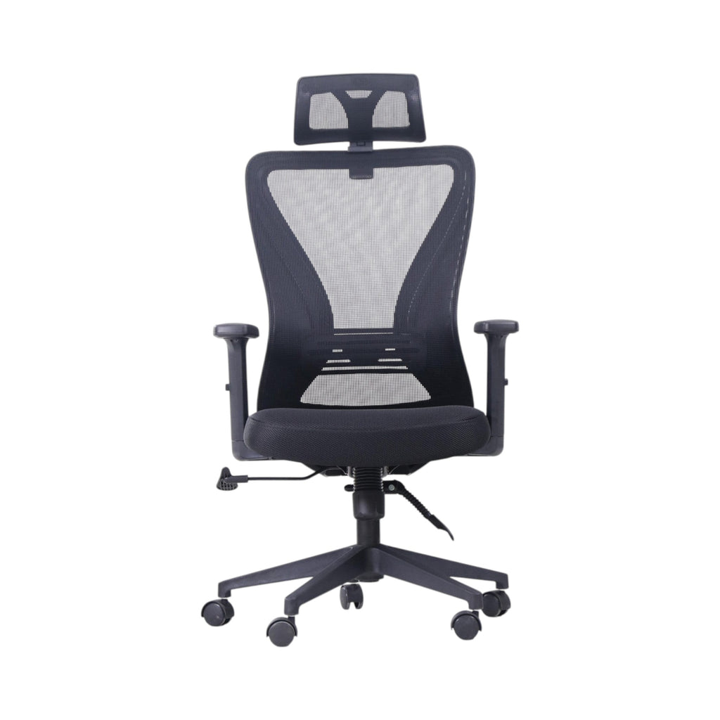 Xiaoyaozuo office chair black ergonomic mesh office chair with adjustable headrest and padded seat.