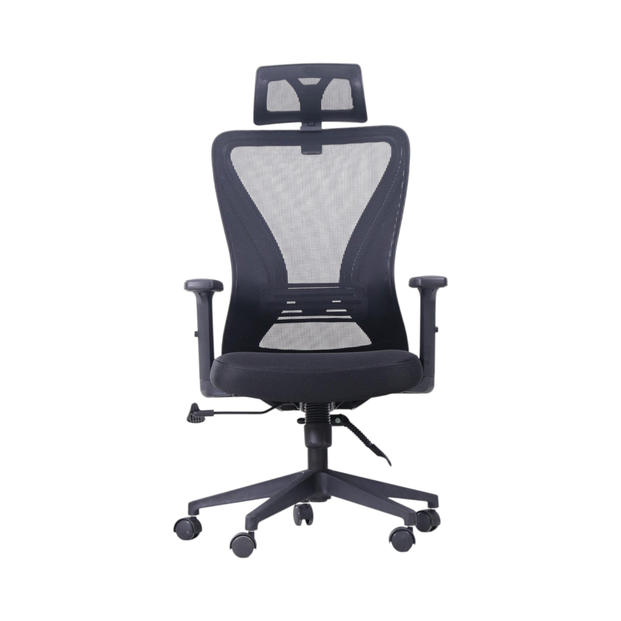 Xiaoyaozuo office chair black ergonomic mesh office chair with adjustable headrest and padded seat.