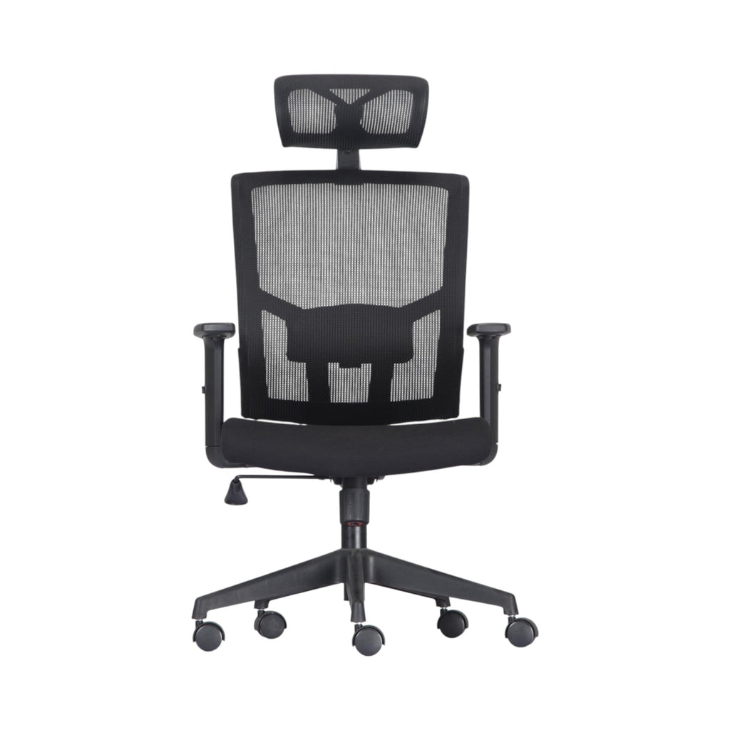 Xiaoyaozuo office chair black ergonomic mesh chair with adjustable headrest and padded seat, ideal for home office.