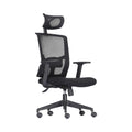 Xiaoyaozuo office chair black ergonomic mesh chair with adjustable headrest and padded seat, on wheels.