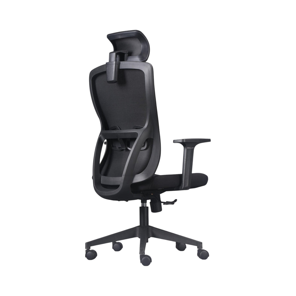Xiaoyaozuo office chair black ergonomic mesh chair with adjustable headrest and armrests on wheels