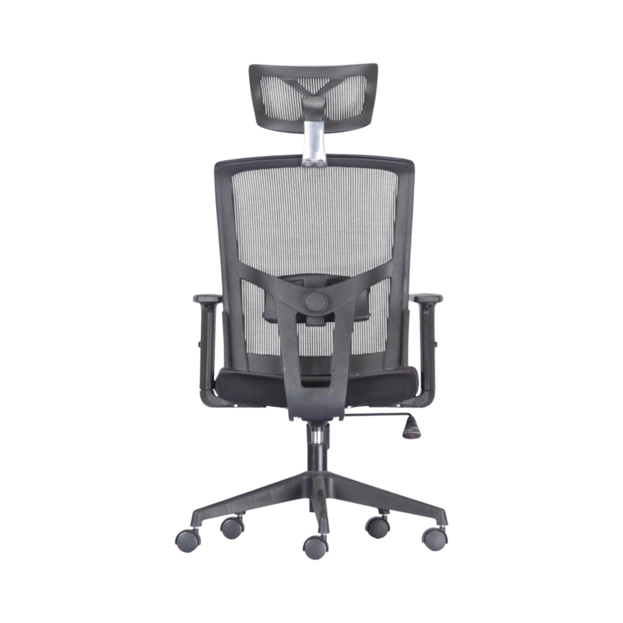 Xiaoyaozuo office chair: Black ergonomic mesh office chair with adjustable headrest and padded seat, on rolling casters.