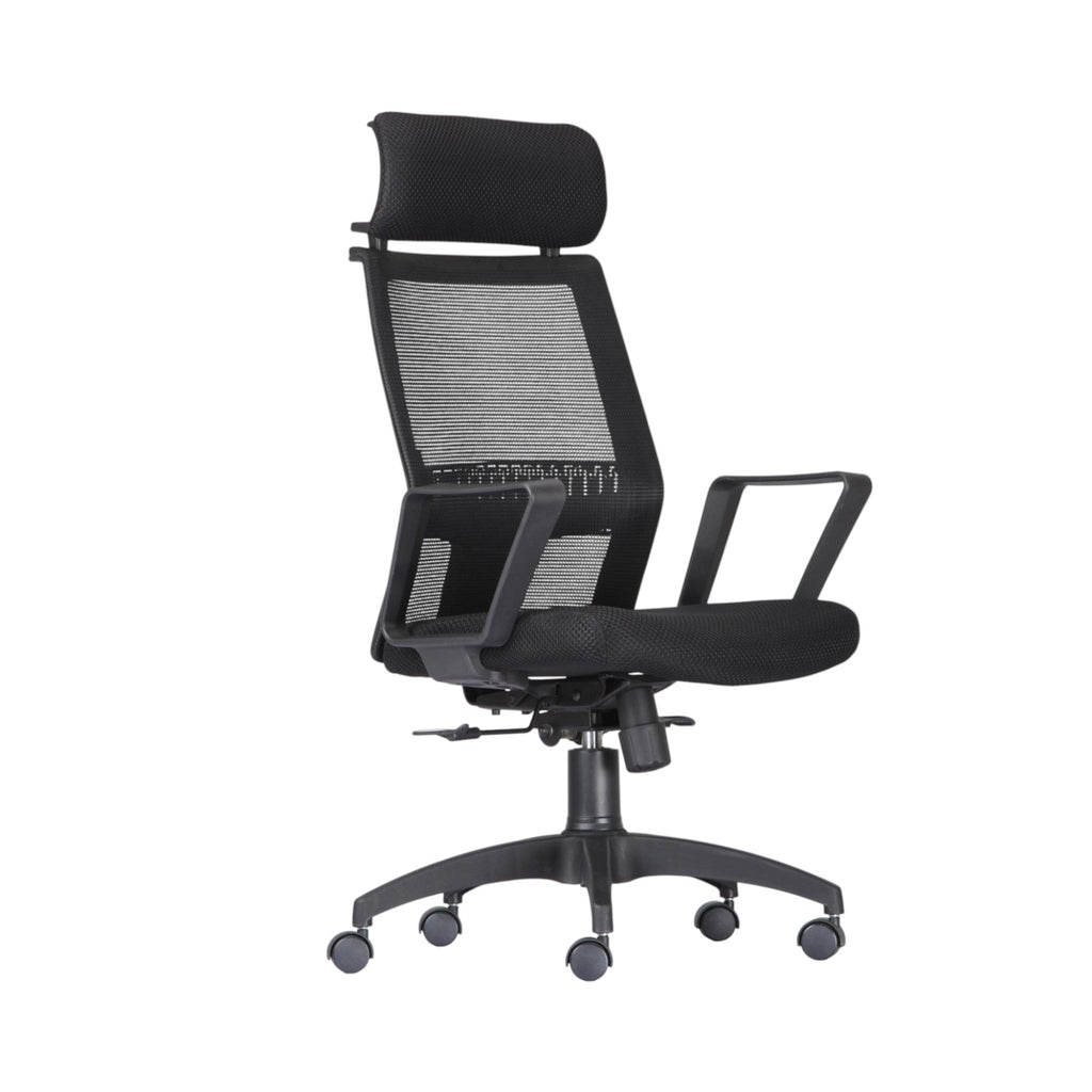 Xiaoyaozuo office chair black ergonomic mesh office chair with adjustable headrest and lumbar support.