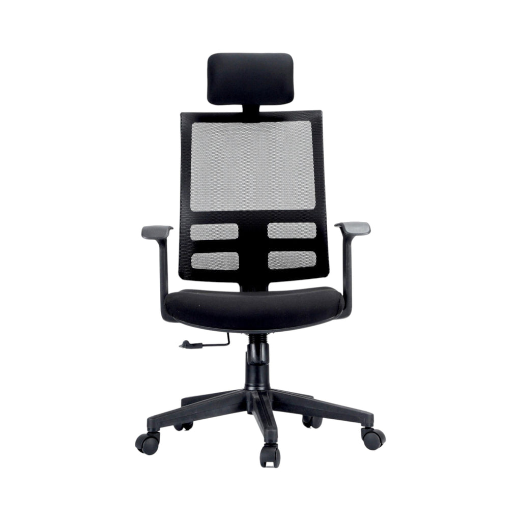 Xiaoyaozuo office chair black ergonomic mesh office chair with adjustable headrest and padded seat.
