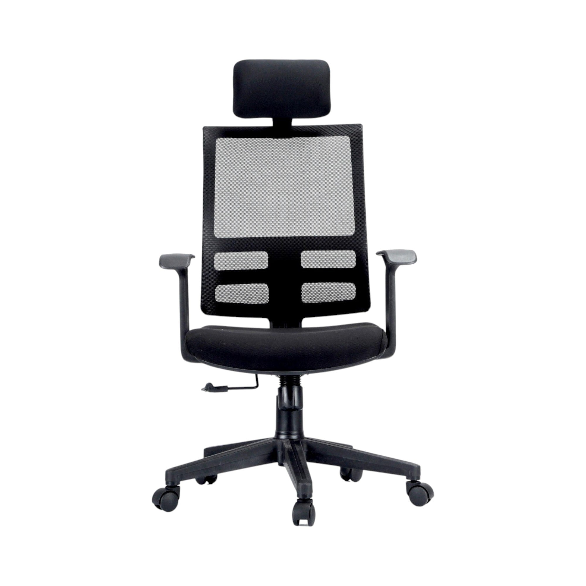 Xiaoyaozuo office chair black ergonomic mesh office chair with adjustable headrest and padded seat.