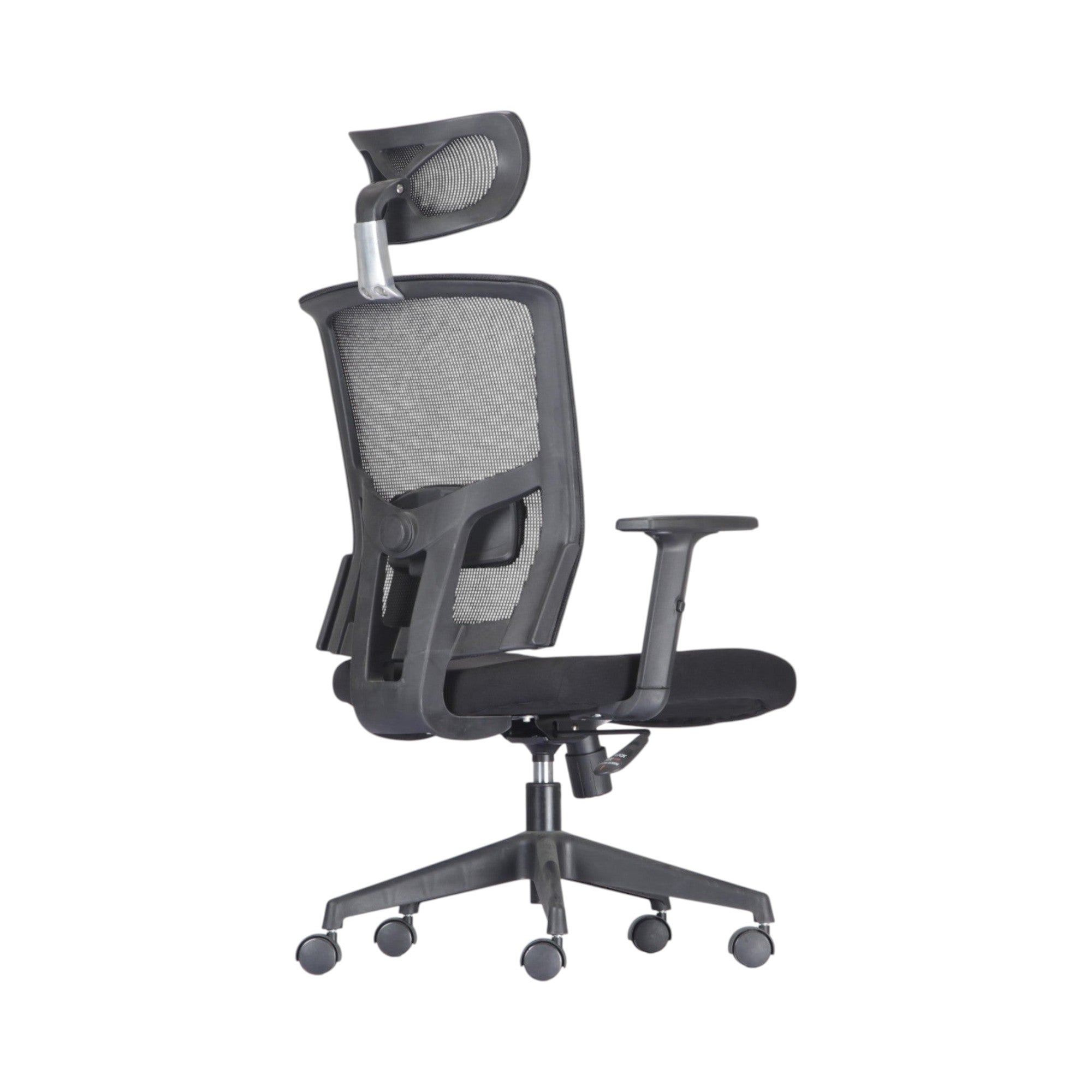 Xiaoyaozuo office chair black ergonomic mesh office chair with adjustable headrest and padded seat on casters.