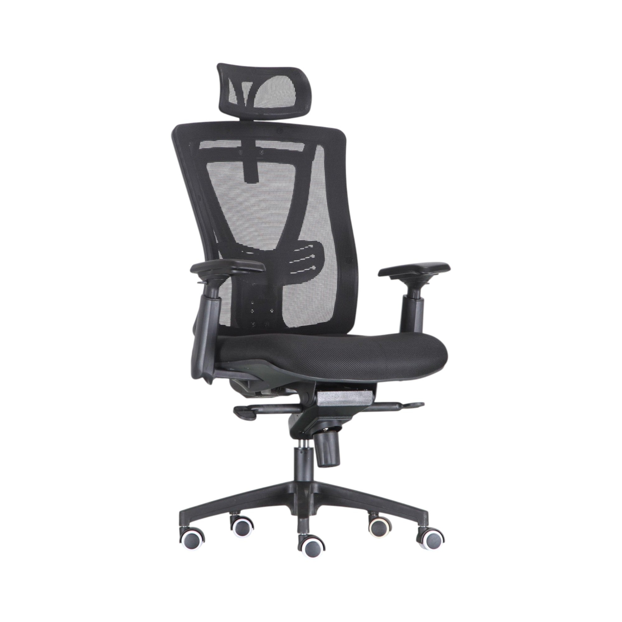 Xiaoyaozuo office chair black ergonomic mesh office chair with adjustable headrest and lumbar support.