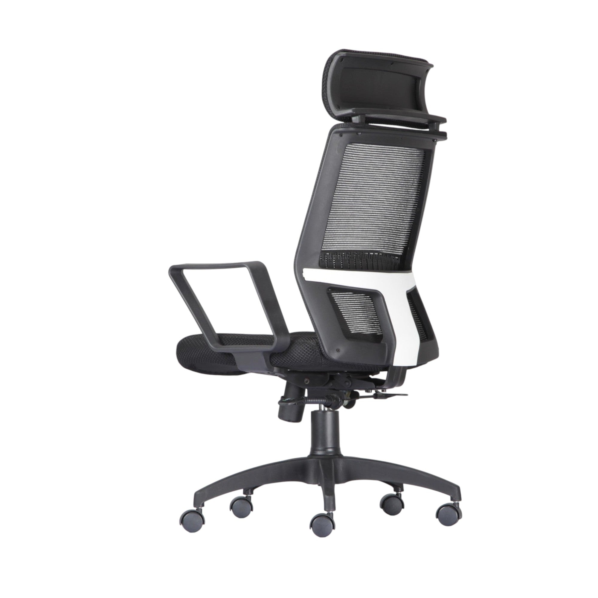 Xiaoyaozuo office chair black ergonomic mesh chair with adjustable headrest and lumbar support, ideal for home office.