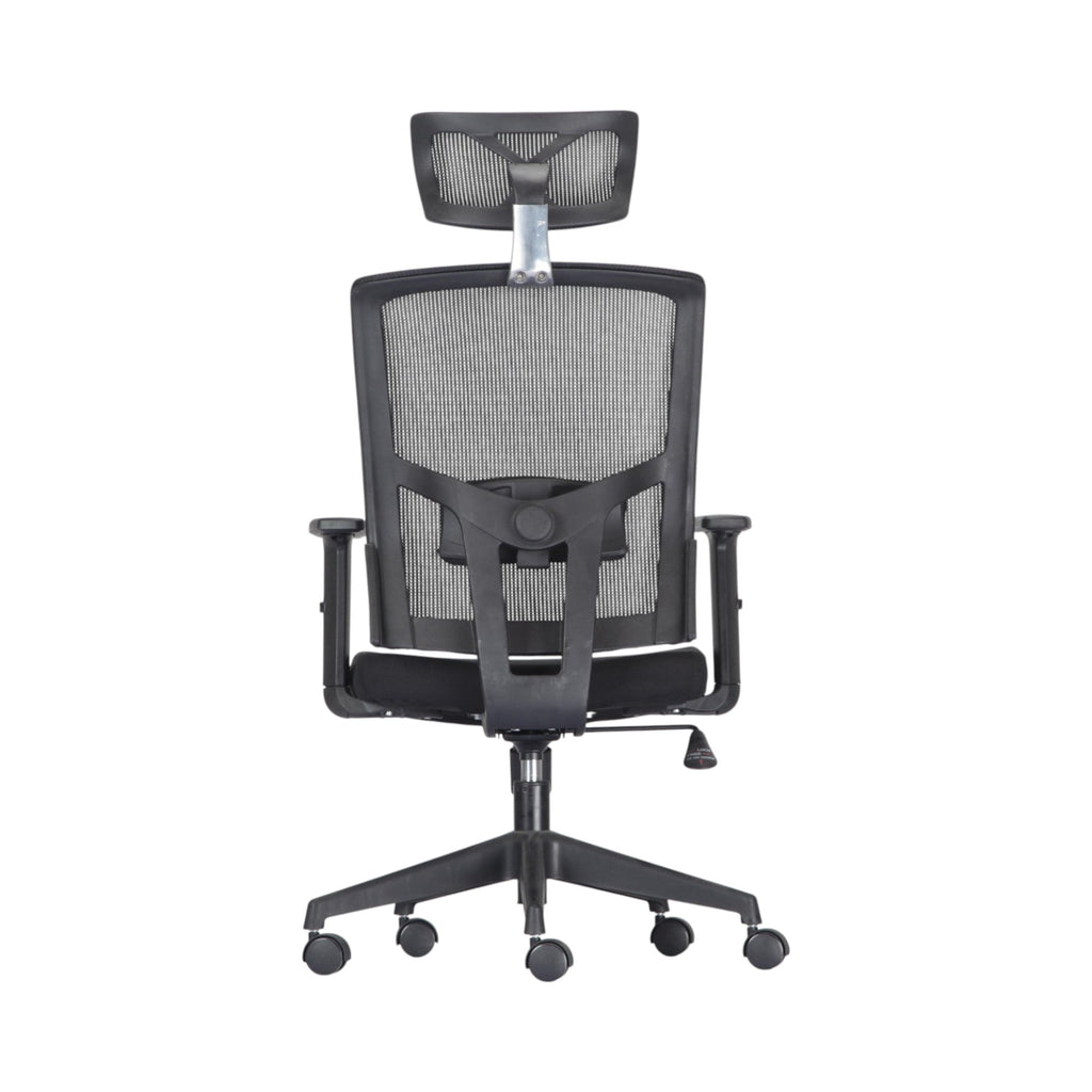 Xiaoyaozuo office chair: Black ergonomic mesh office chair with adjustable headrest and padded seat, featuring smooth-rolling casters for mobility.