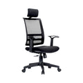 Xiaoyaozuo office chair black ergonomic mesh chair with adjustable headrest and padded seat on casters