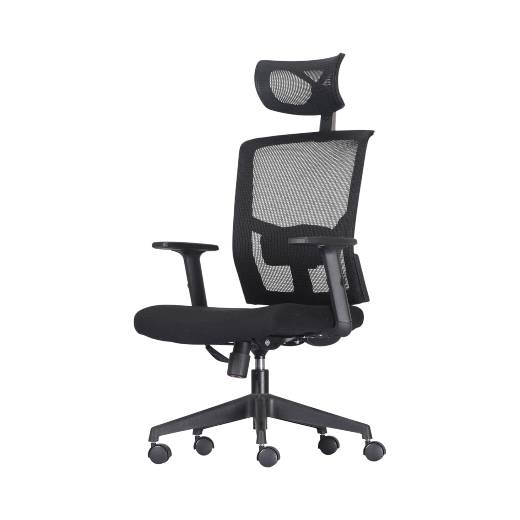 Xiaoyaozuo office chair black ergonomic mesh chair with adjustable headrest and padded seat.