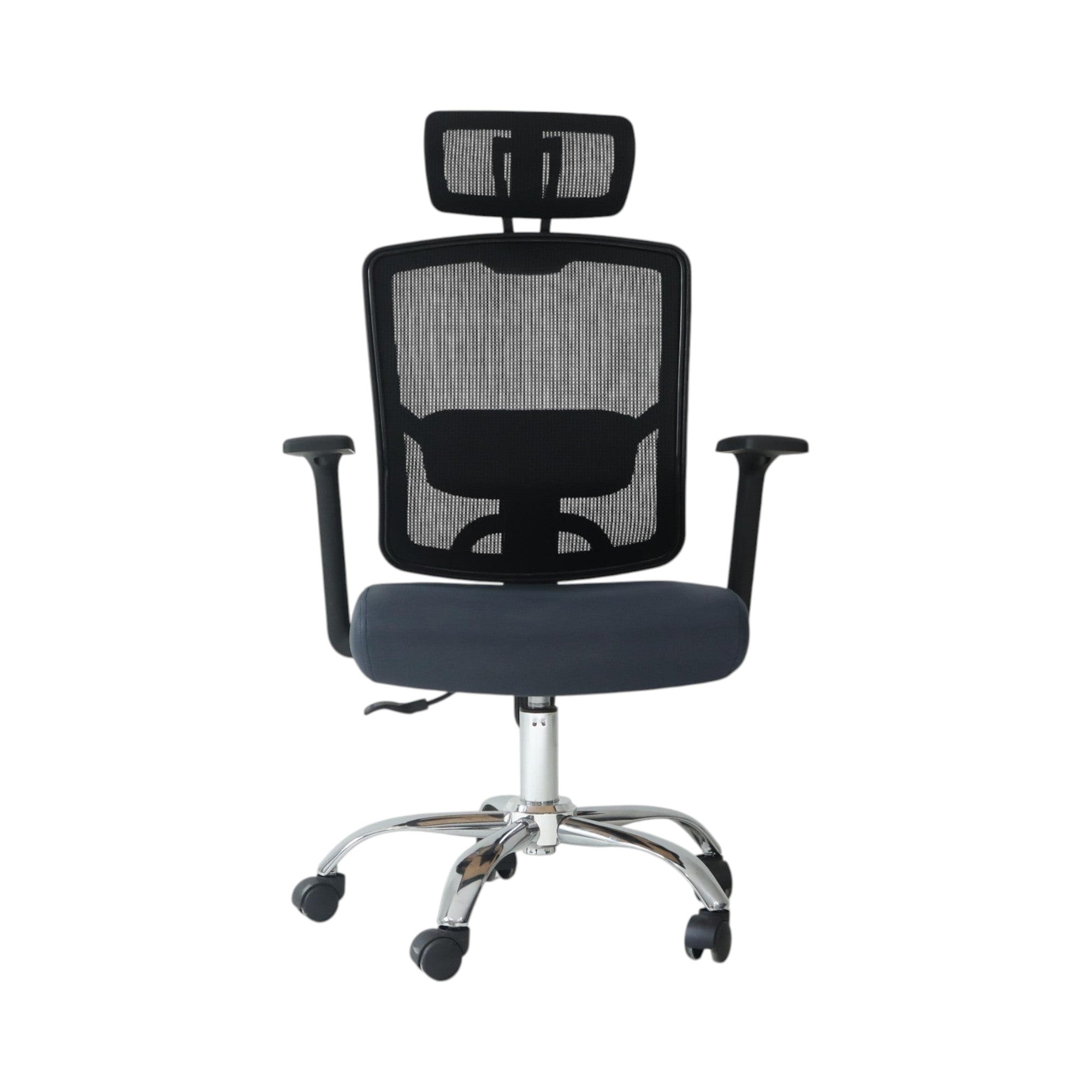 Xiaoyaozuo office chair black ergonomic mesh office chair with adjustable headrest and padded seat on casters