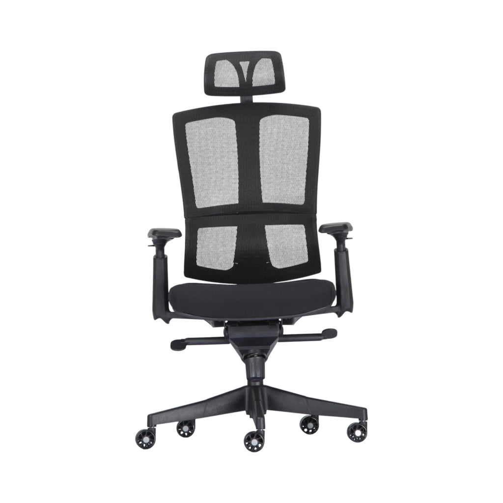Xiaoyaozuo office chair black ergonomic mesh chair with adjustable headrest and lumbar support