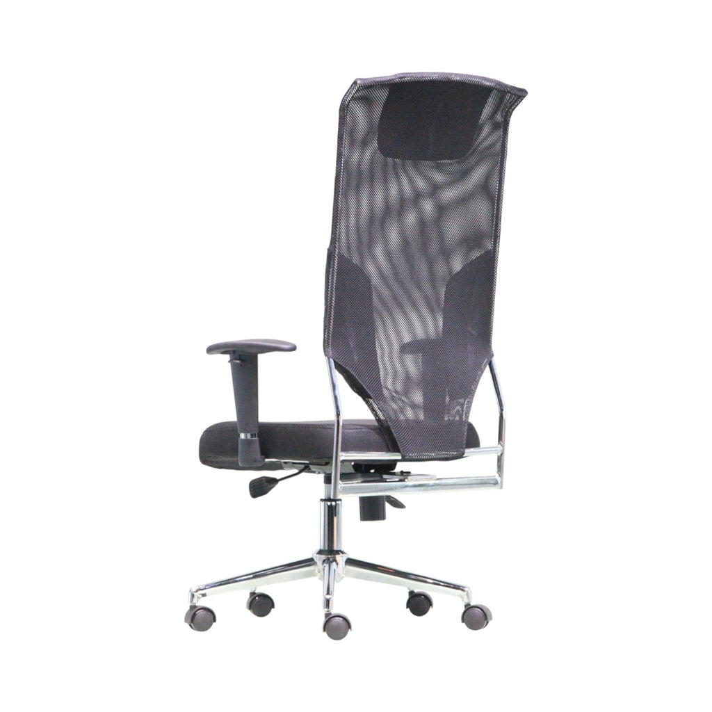 Xiaoyaozuo office chair black ergonomic mesh high back chair with adjustable armrests and lumbar support on casters.