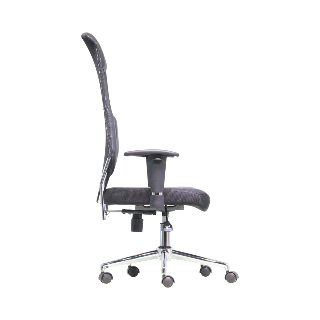 Xiaoyaozuo office chair: Black ergonomic mesh high back office chair with adjustable lumbar support and armrests.