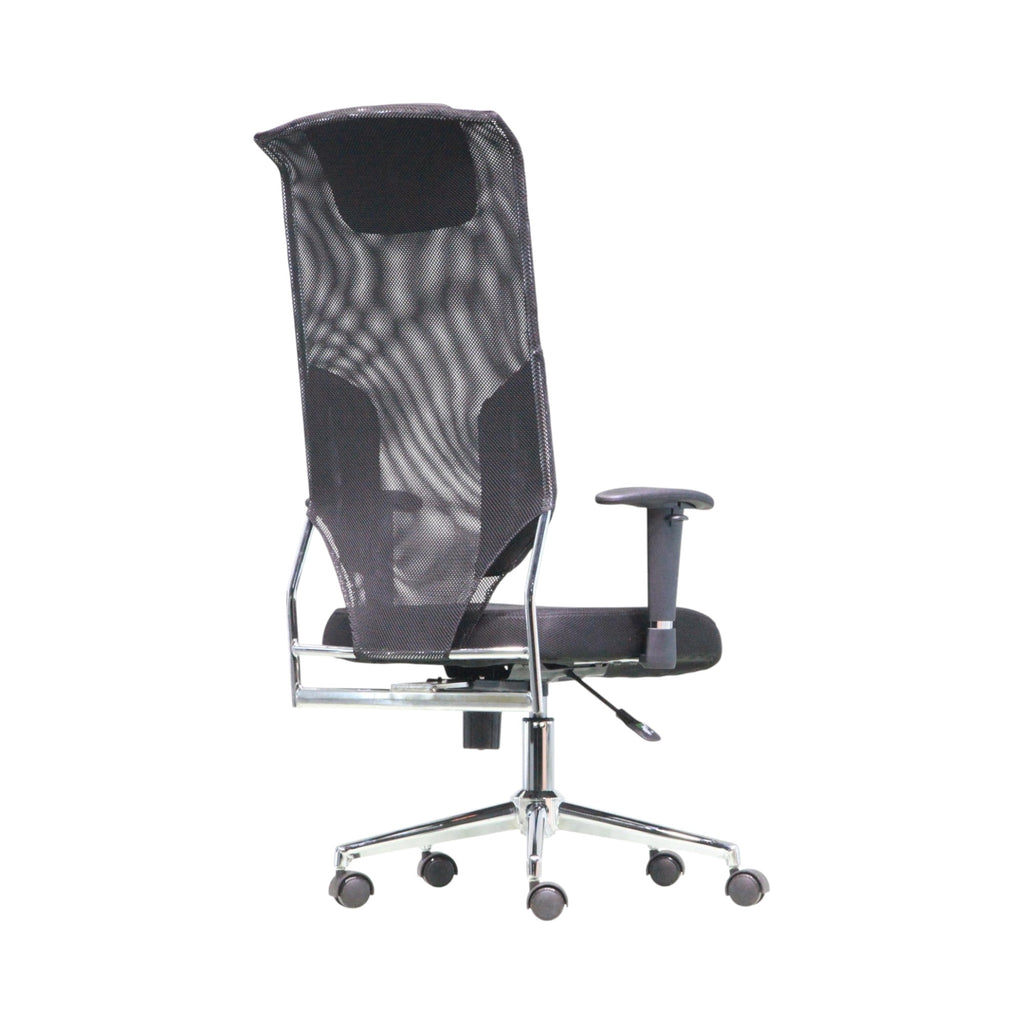 Xiaoyaozuo office chair black ergonomic mesh high back chair with adjustable armrests and lumbar support on casters.