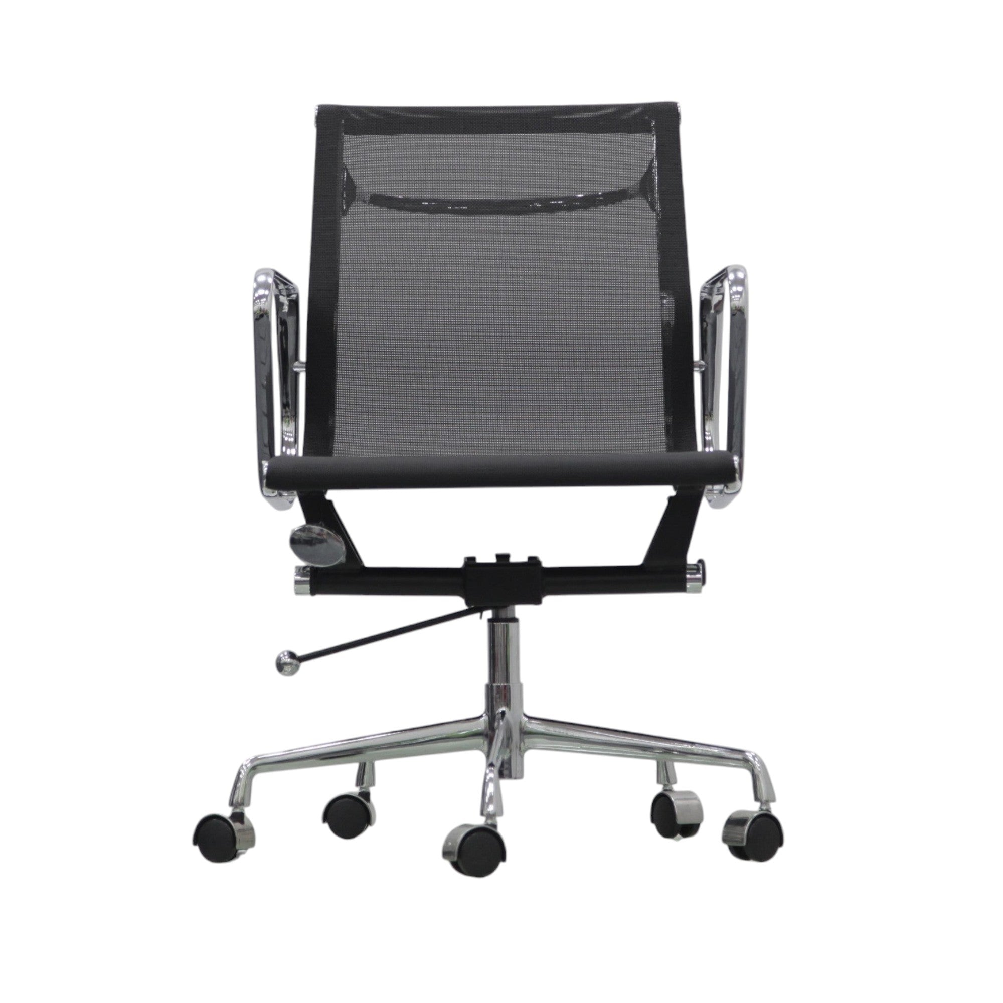Xiaoyaozuo office chair black mesh ergonomic office chair with polished chrome frame and casters