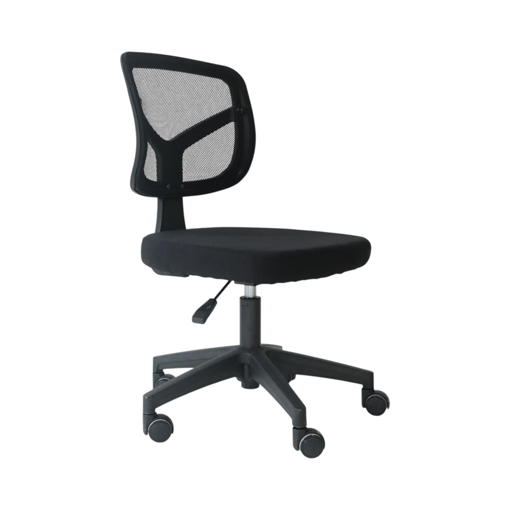 Xiaoyaozuo office chair black ergonomic mesh back task chair with adjustable height and casters.
