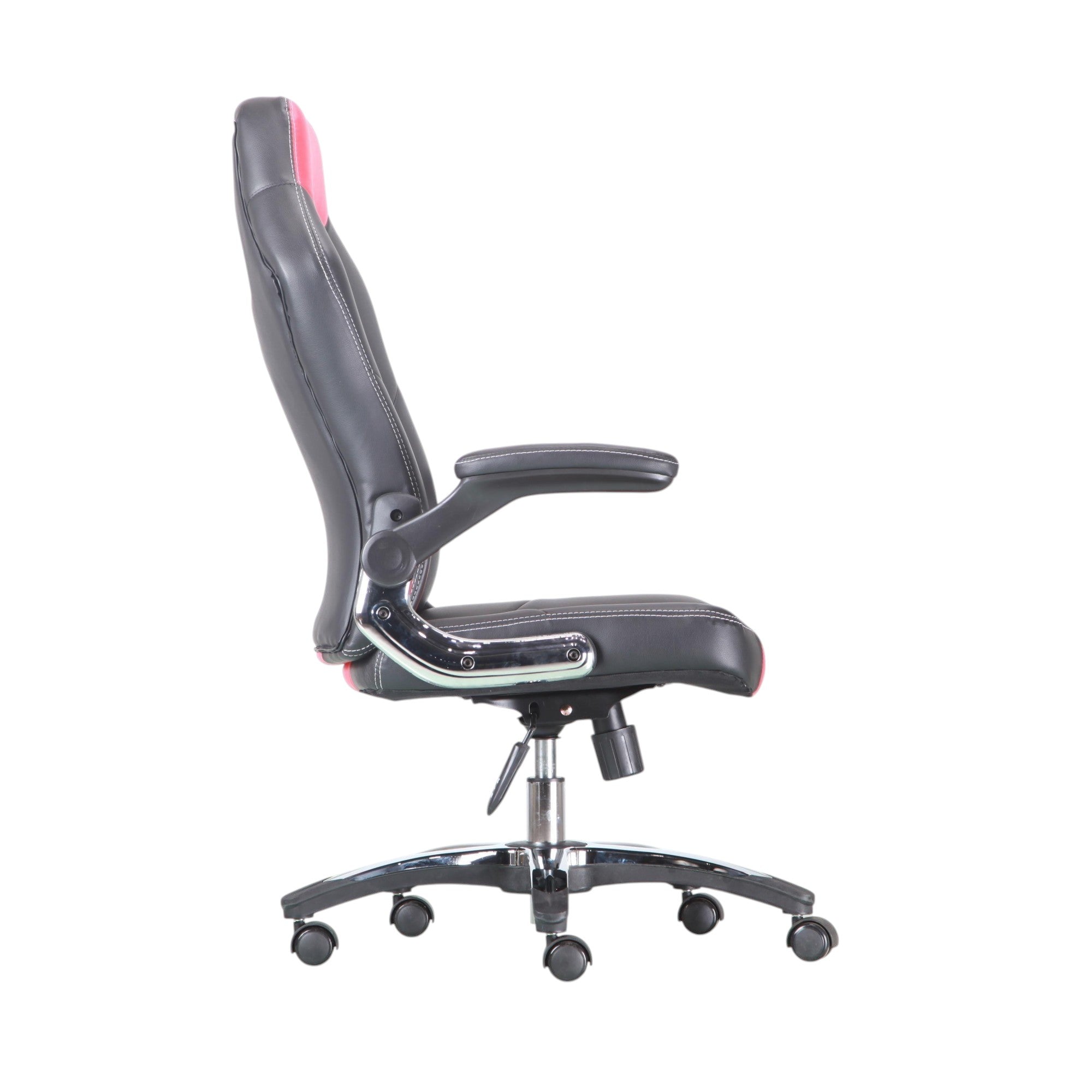 Xiaoyaozuo office chair: black and red ergonomic racing style PU leather office chair with adjustable armrests and lumbar support.
