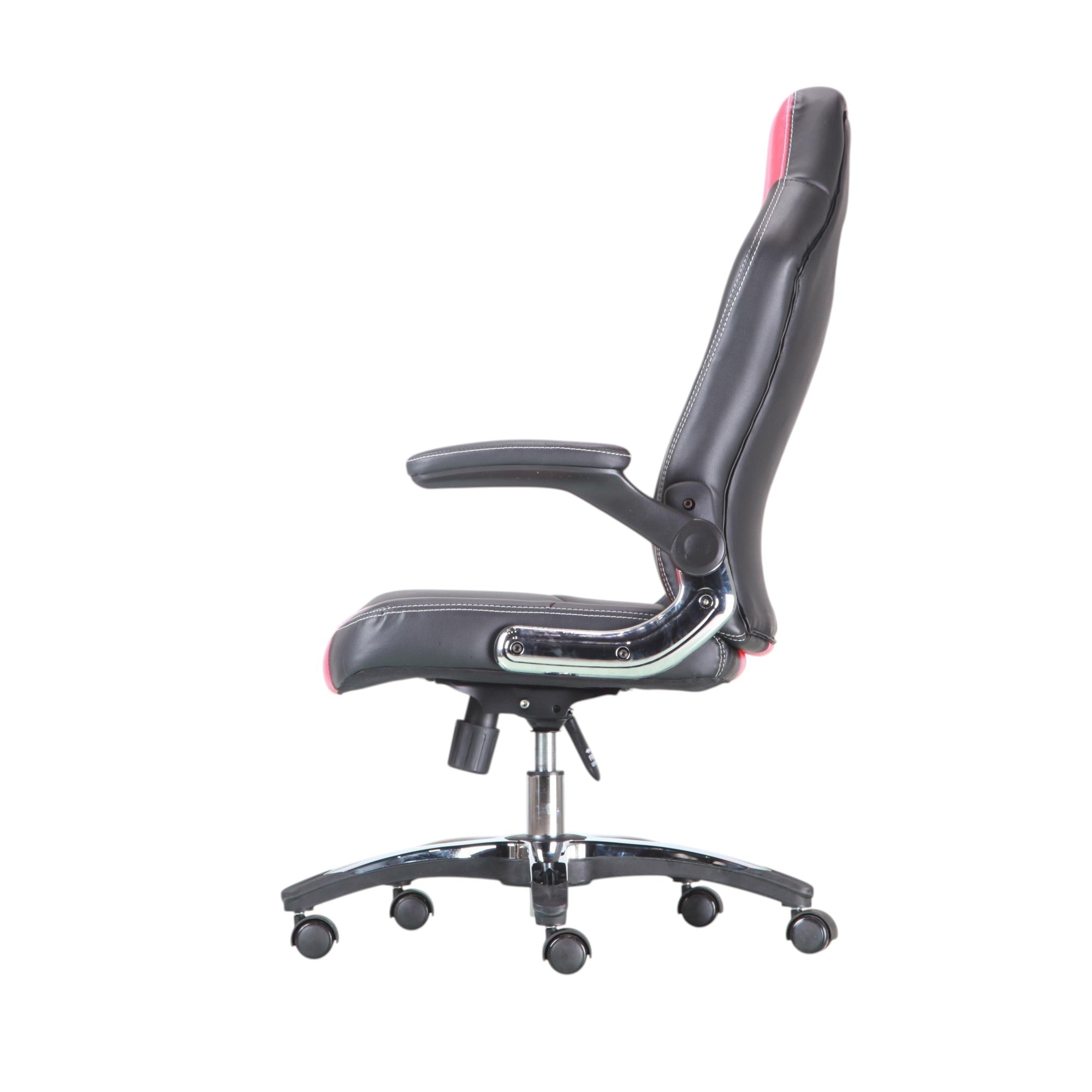 Xiaoyaozuo office chair: black and red ergonomic racing style PU leather office chair with adjustable armrests and lumbar support.