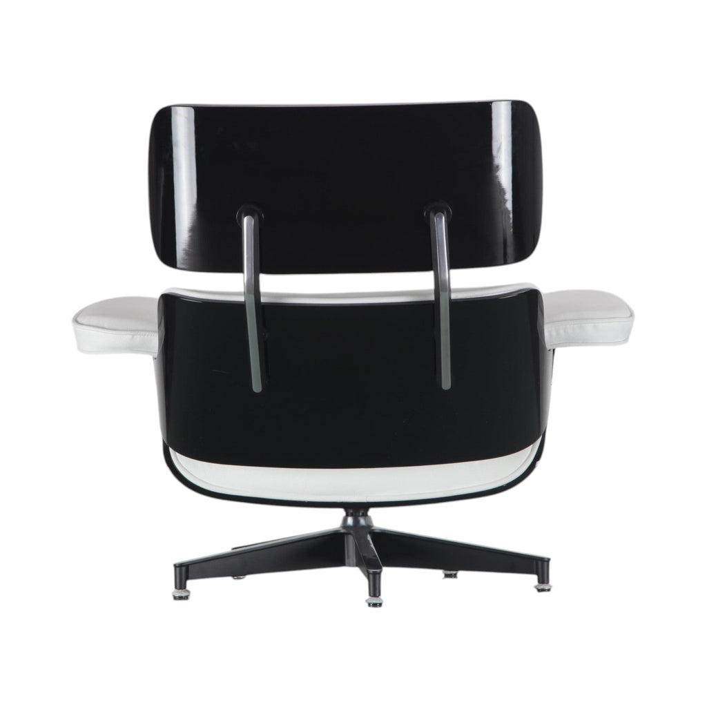 Xiaoyaozuo office chair modern black and white leather executive lounge chair with ottoman