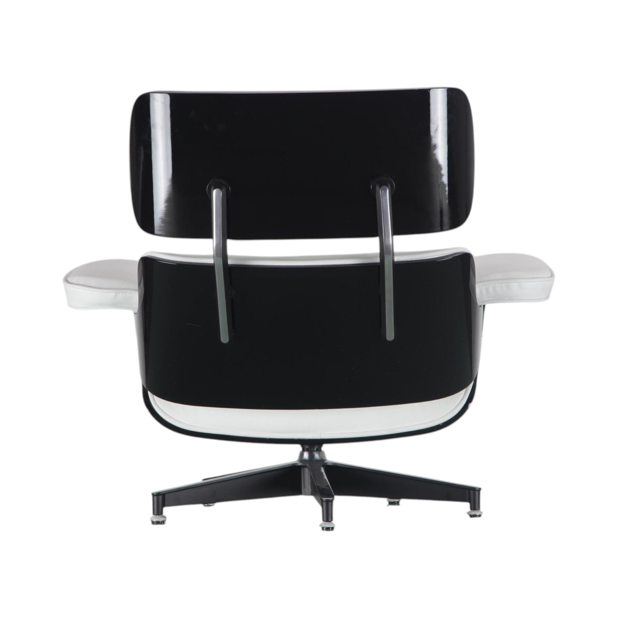 Xiaoyaozuo office chair modern black and white leather executive lounge chair with ottoman