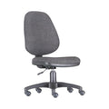 Xiaoyaozuo office chair dark grey fabric ergonomic task chair with adjustable height and five-star base with casters.