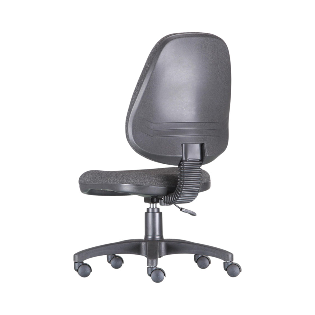 Xiaoyaozuo office chair: dark grey fabric ergonomic task chair with adjustable height and five-star base with casters.