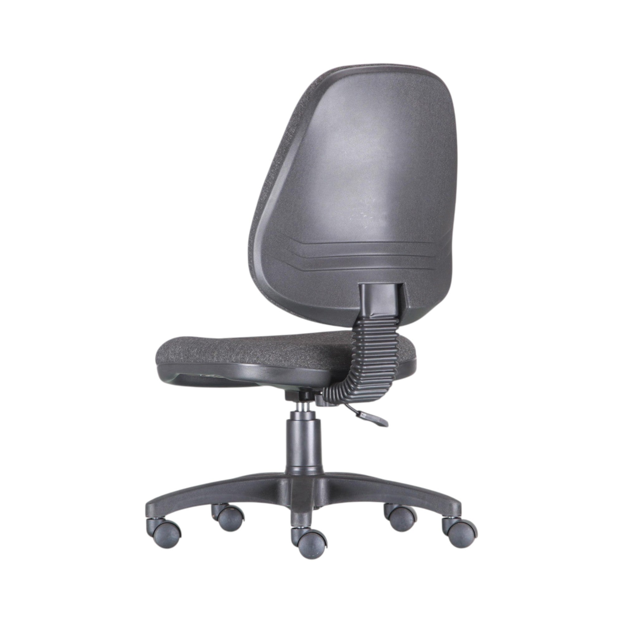 Xiaoyaozuo office chair: dark grey fabric ergonomic task chair with adjustable height and five-star base with casters.