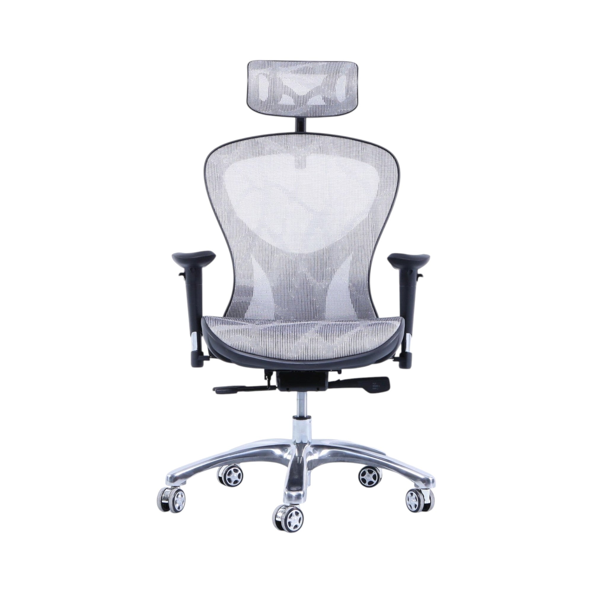 Xiaoyaozuo office chair ergonomic mesh chair with adjustable headrest and lumbar support in grey and black.