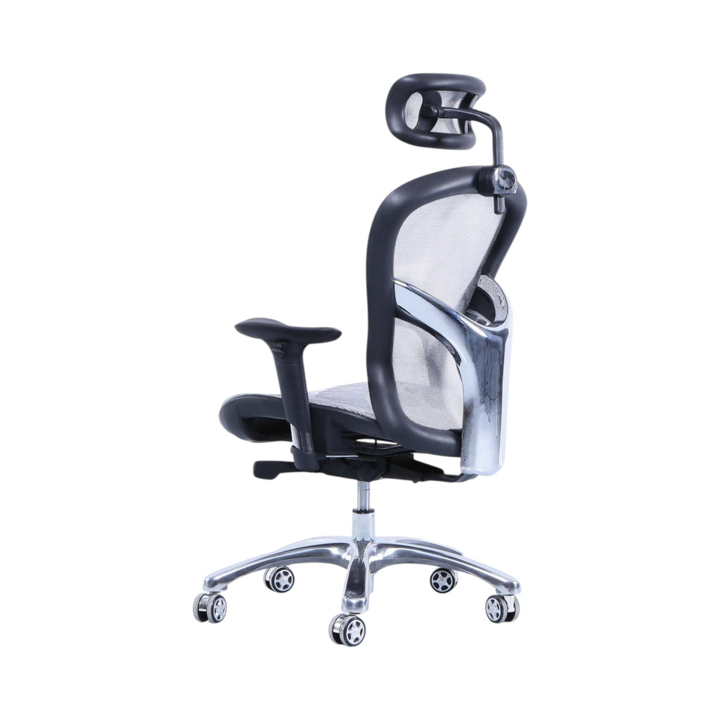 Xiaoyaozuo office chair ergonomic mesh chair with adjustable headrest and lumbar support in black and red.