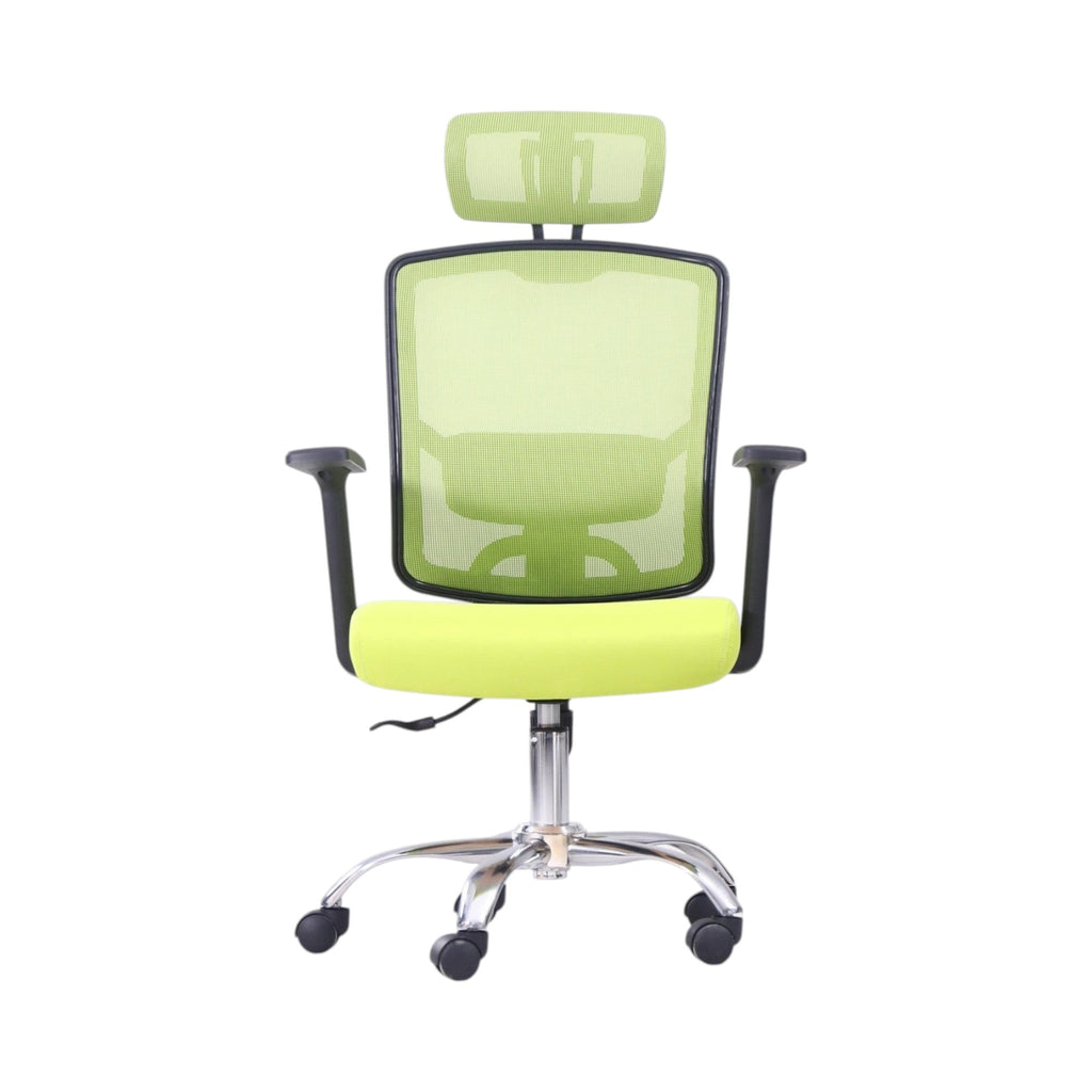 Xiaoyaozuo office chair green ergonomic mesh office chair with adjustable headrest and padded seat on casters