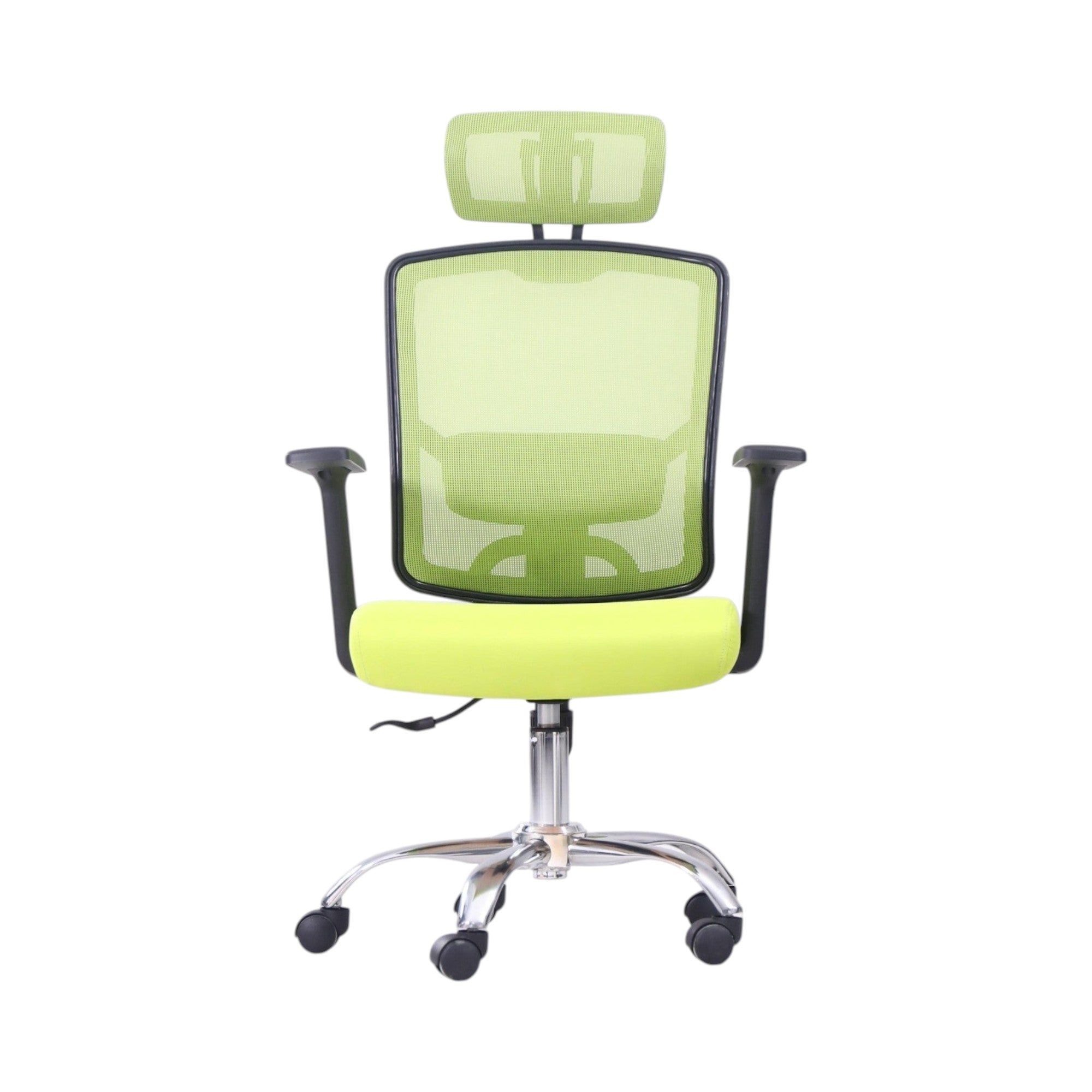 Xiaoyaozuo office chair green ergonomic mesh office chair with adjustable headrest and padded seat on casters